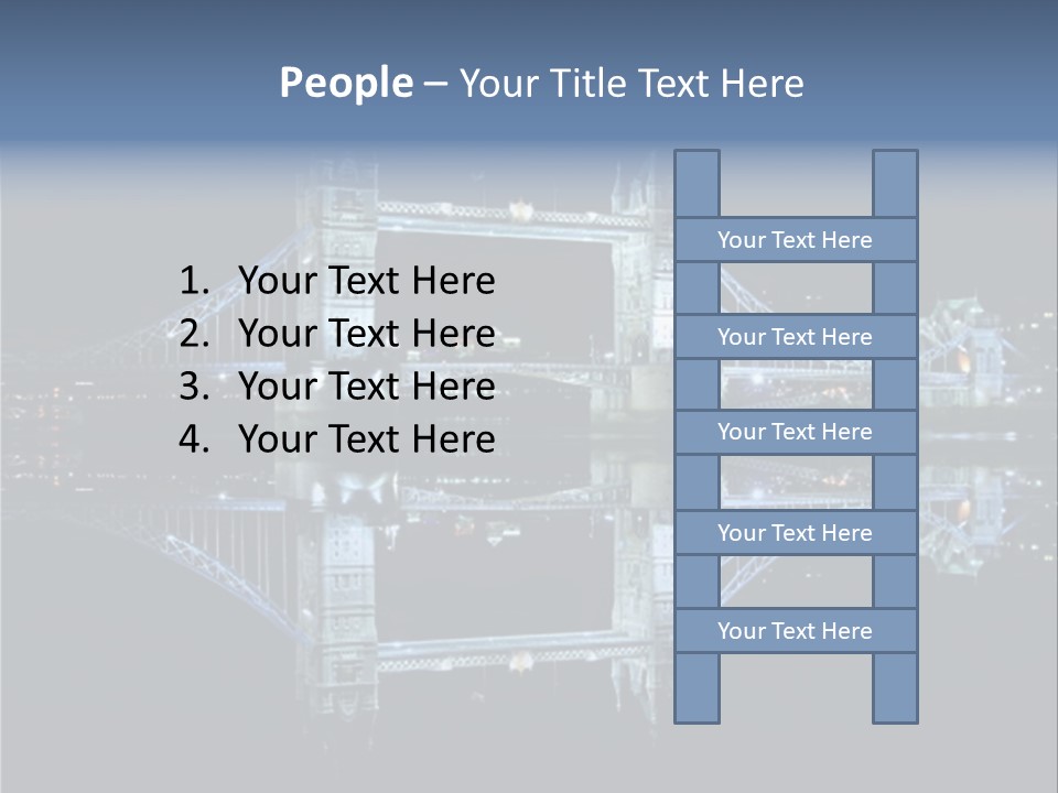 Tower Bridge And Reflection PowerPoint Template