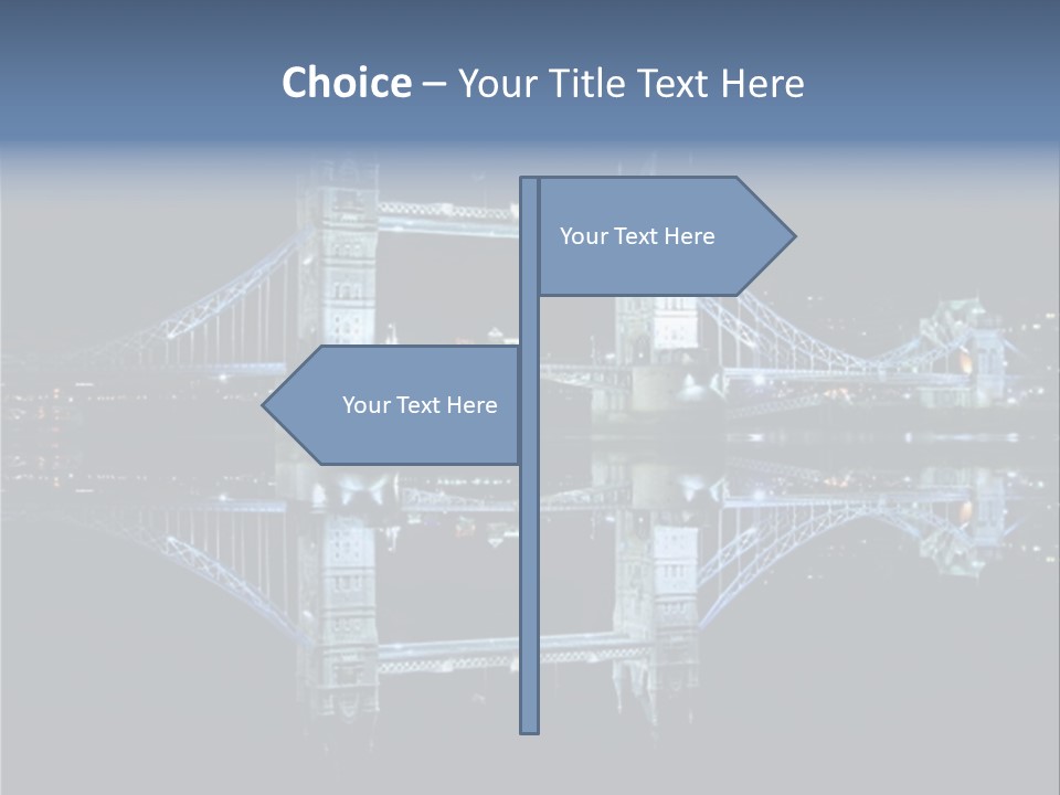 Tower Bridge And Reflection PowerPoint Template