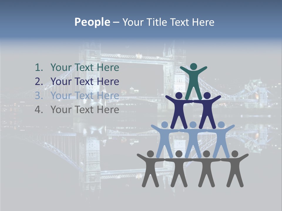 Tower Bridge And Reflection PowerPoint Template