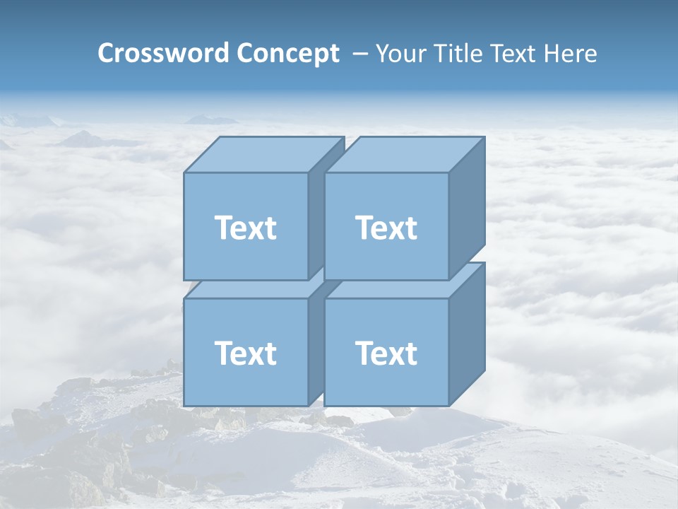 Two Hikers On Top Of Peak PowerPoint Template