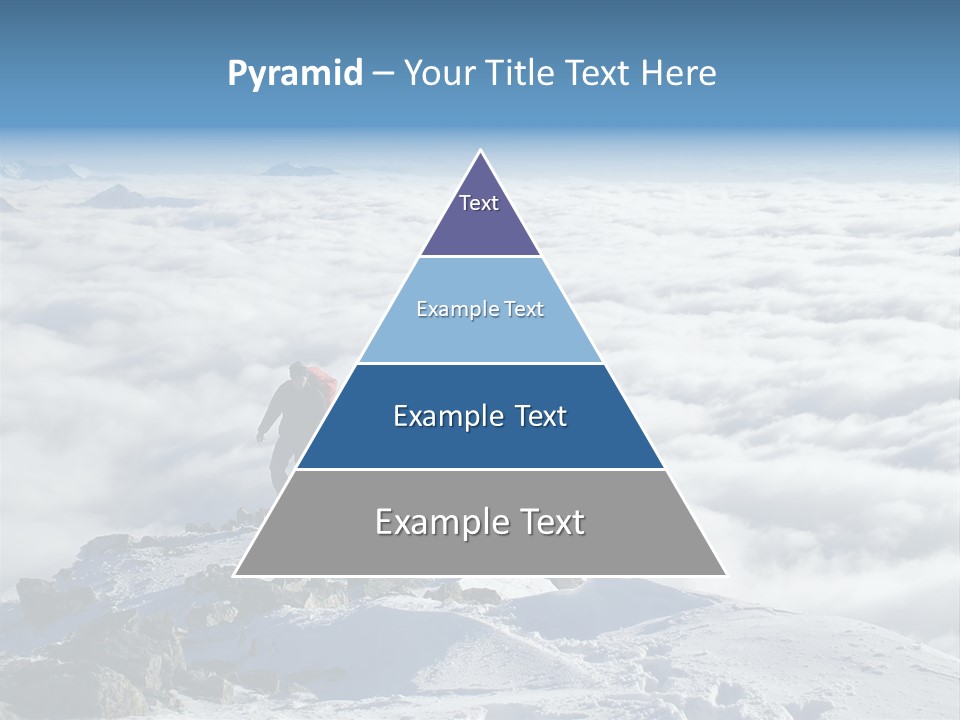 Two Hikers On Top Of Peak PowerPoint Template