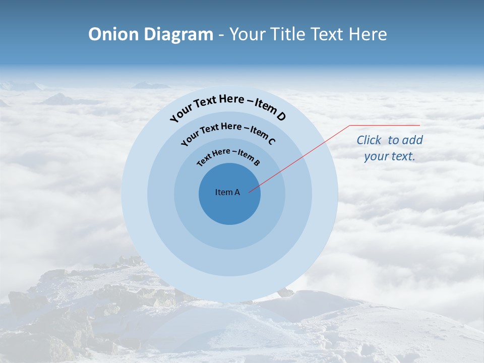 Two Hikers On Top Of Peak PowerPoint Template