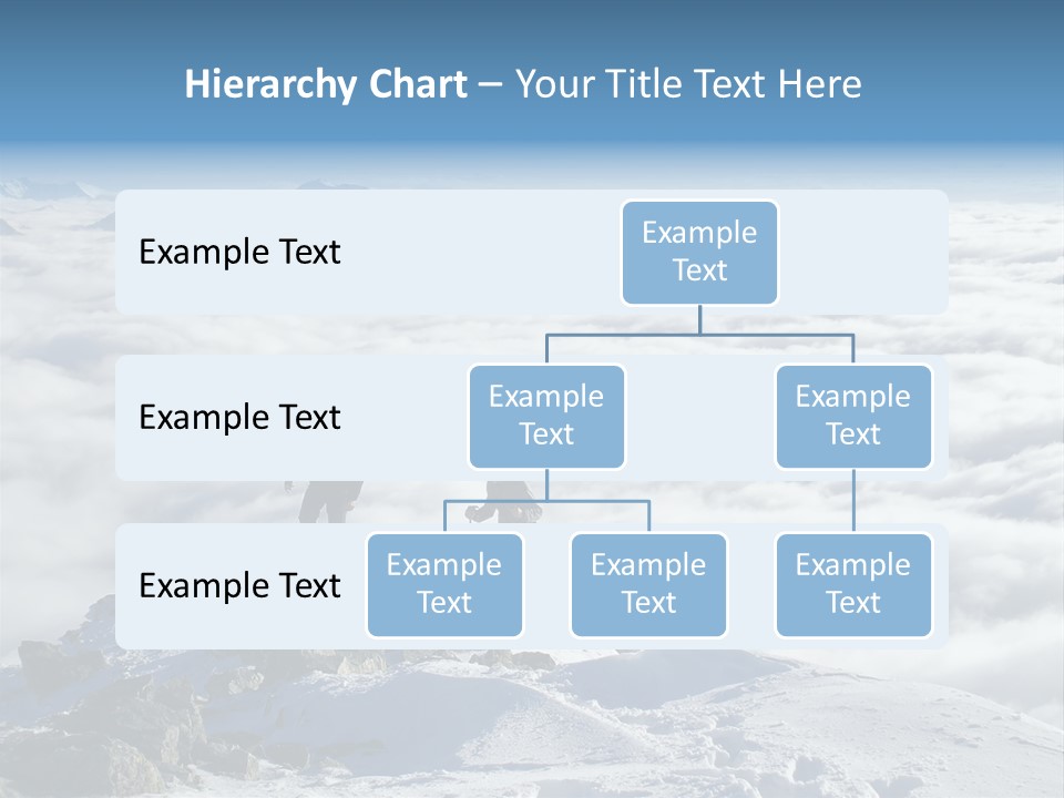 Two Hikers On Top Of Peak PowerPoint Template