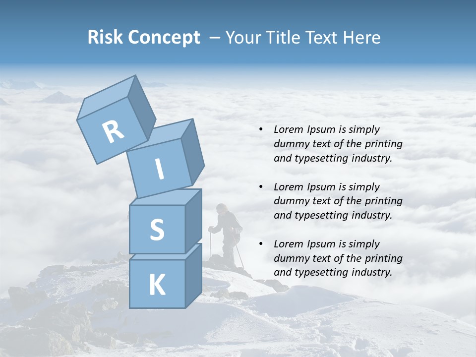 Two Hikers On Top Of Peak PowerPoint Template