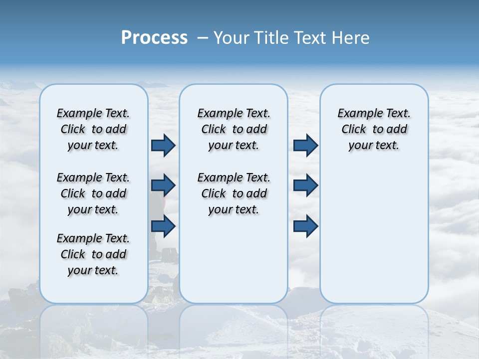 Two Hikers On Top Of Peak PowerPoint Template