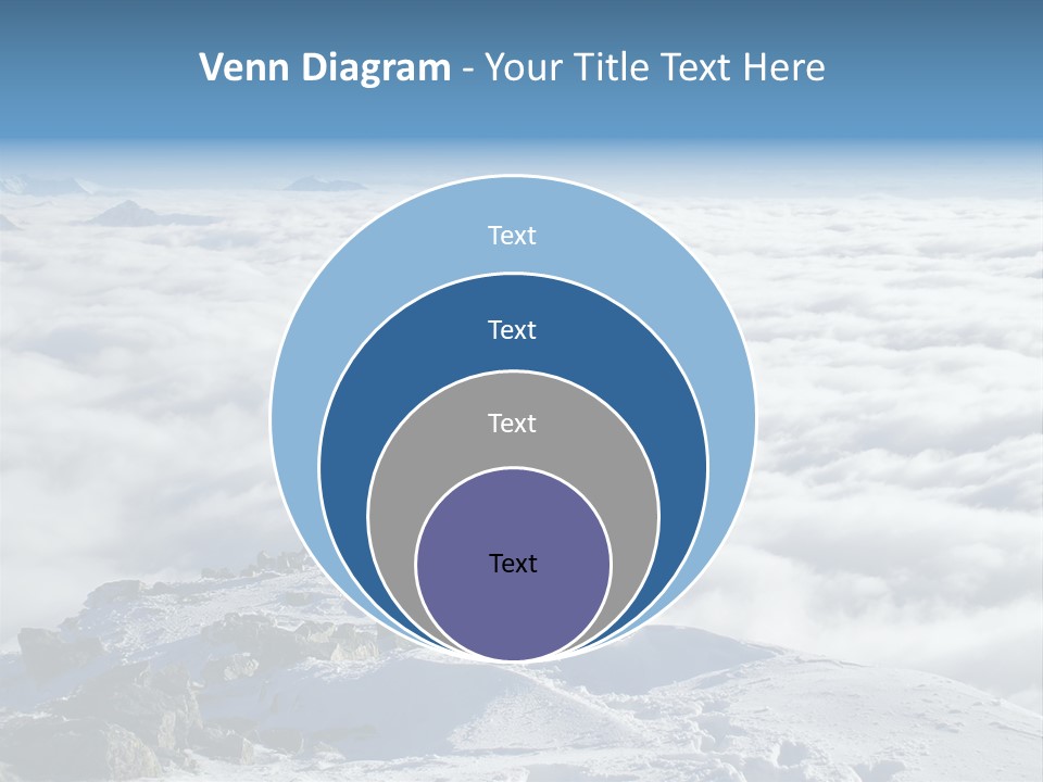 Two Hikers On Top Of Peak PowerPoint Template