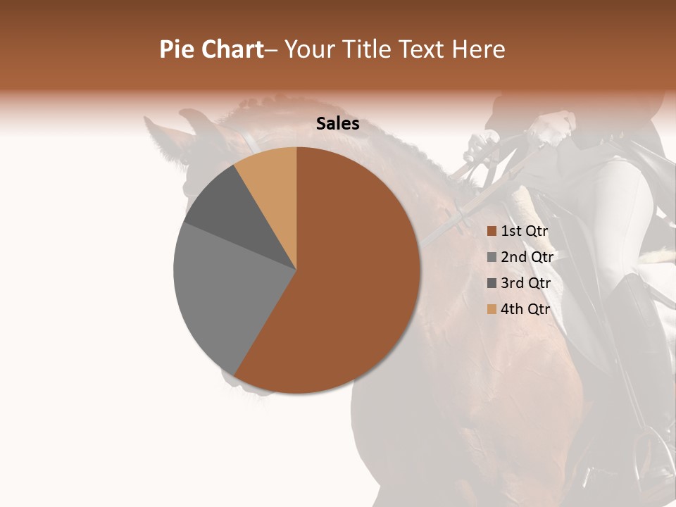 A Woman Riding On The Back Of A Brown Horse PowerPoint Template