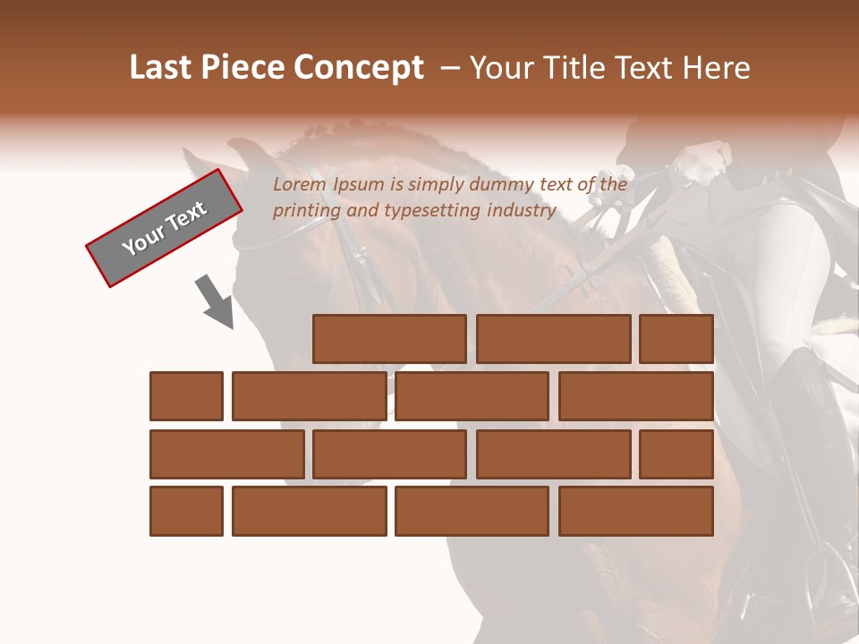 A Woman Riding On The Back Of A Brown Horse PowerPoint Template