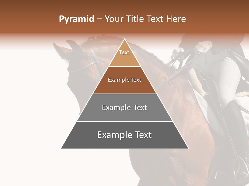 A Woman Riding On The Back Of A Brown Horse PowerPoint Template