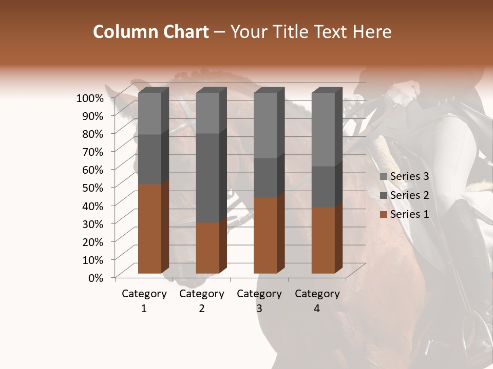 A Woman Riding On The Back Of A Brown Horse PowerPoint Template