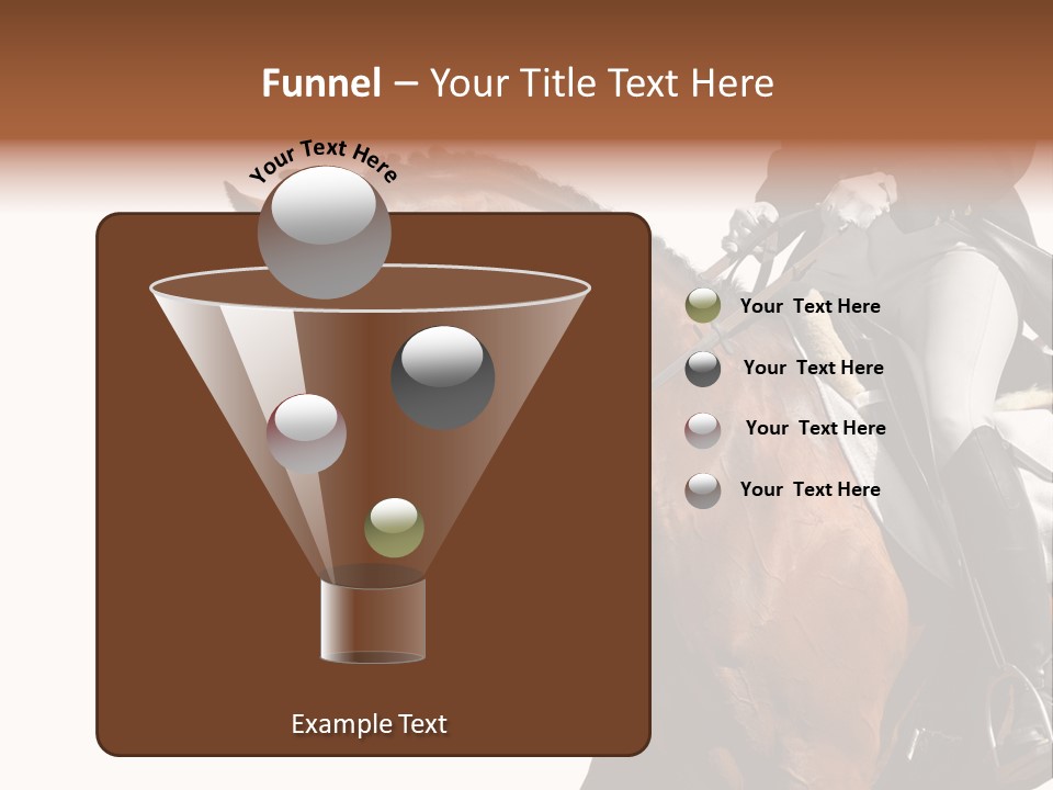 A Woman Riding On The Back Of A Brown Horse PowerPoint Template