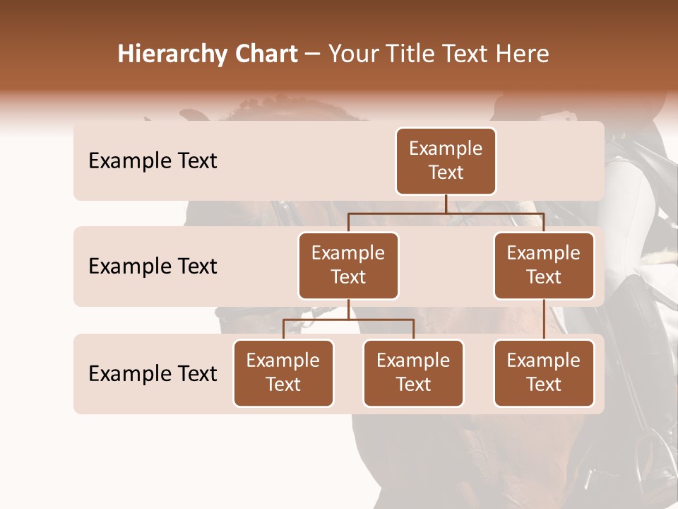 A Woman Riding On The Back Of A Brown Horse PowerPoint Template