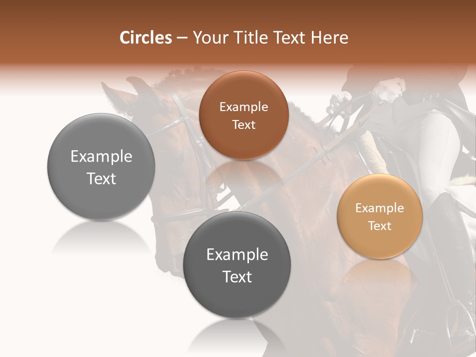 A Woman Riding On The Back Of A Brown Horse PowerPoint Template