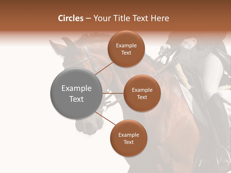 A Woman Riding On The Back Of A Brown Horse PowerPoint Template