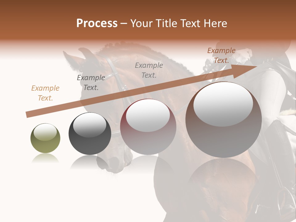 A Woman Riding On The Back Of A Brown Horse PowerPoint Template