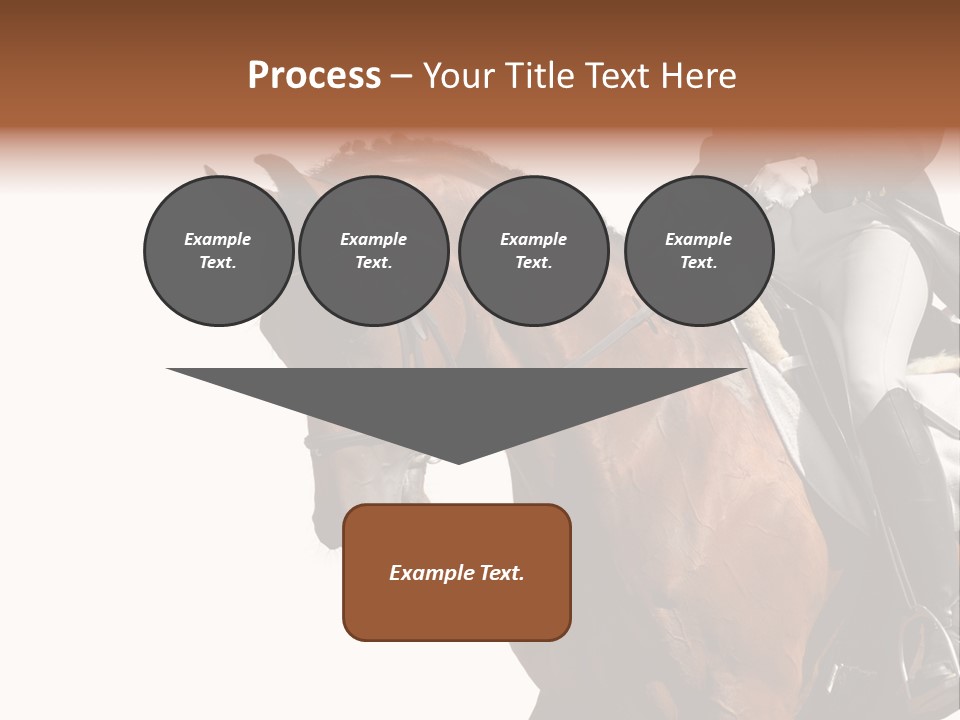 A Woman Riding On The Back Of A Brown Horse PowerPoint Template