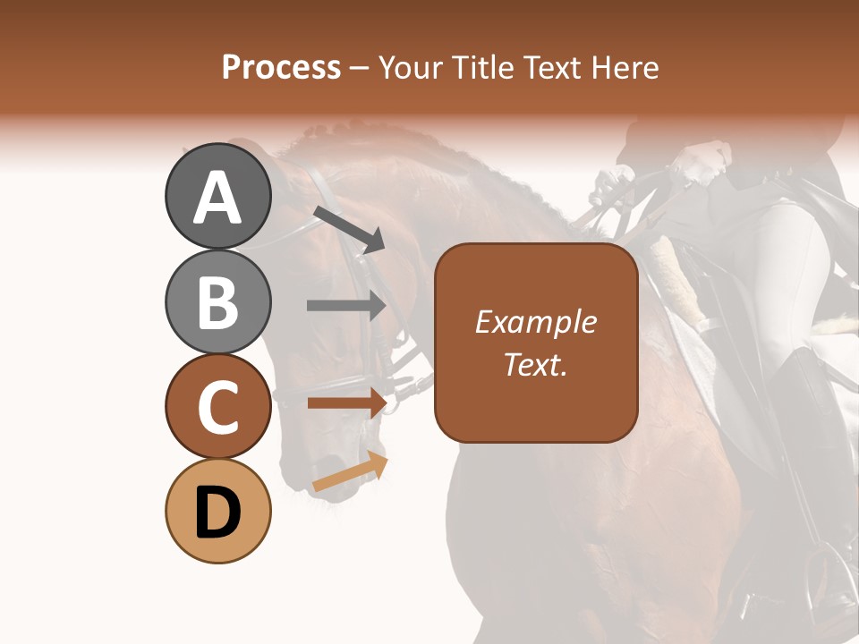 A Woman Riding On The Back Of A Brown Horse PowerPoint Template