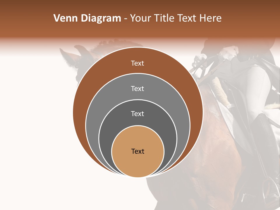 A Woman Riding On The Back Of A Brown Horse PowerPoint Template