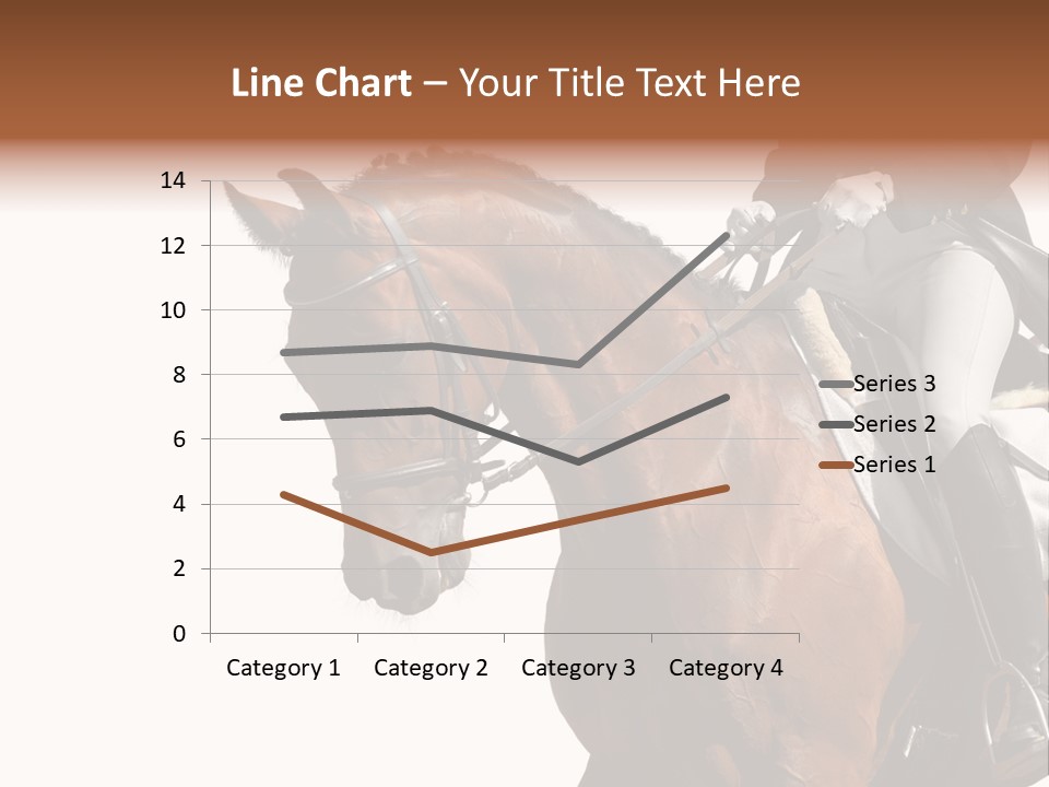 A Woman Riding On The Back Of A Brown Horse PowerPoint Template