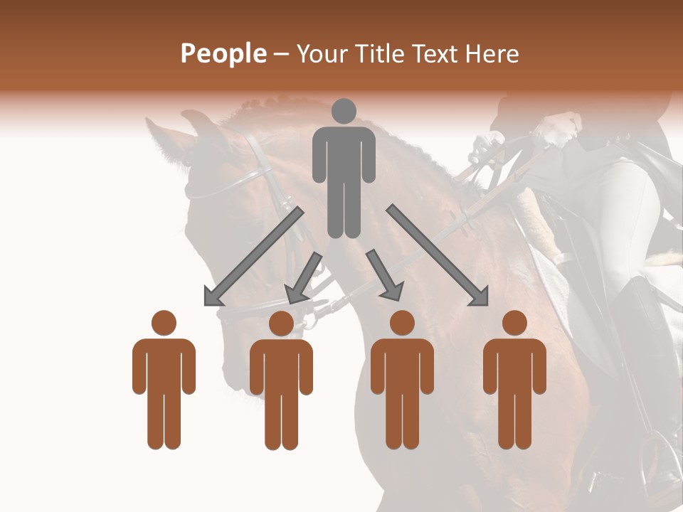 A Woman Riding On The Back Of A Brown Horse PowerPoint Template