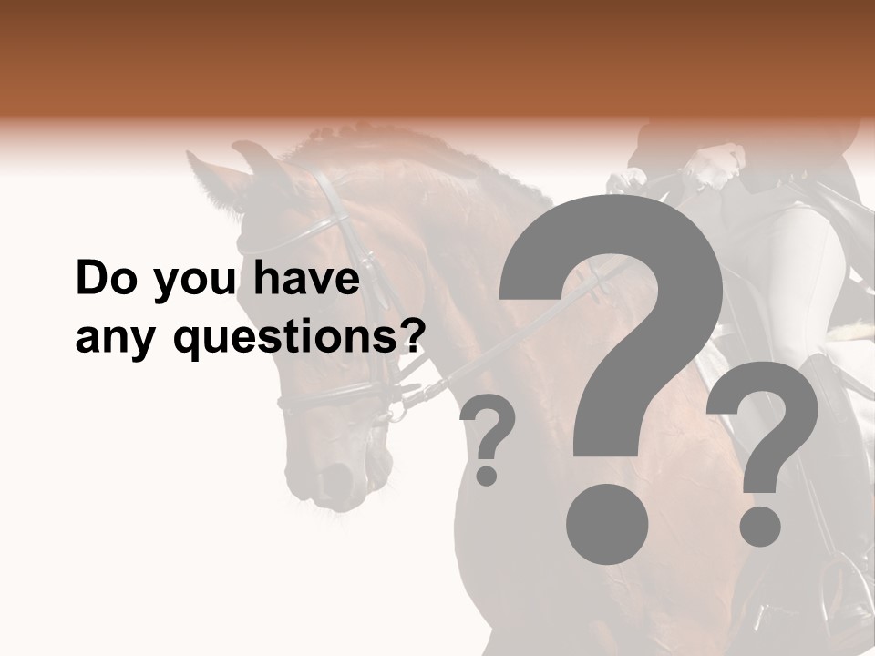A Woman Riding On The Back Of A Brown Horse PowerPoint Template
