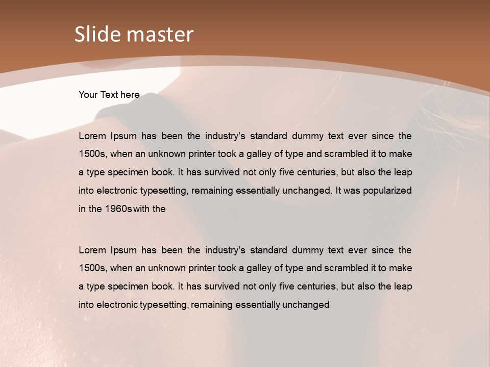 A Woman In A Sports Bra With Her Back Turned To The Camera PowerPoint Template