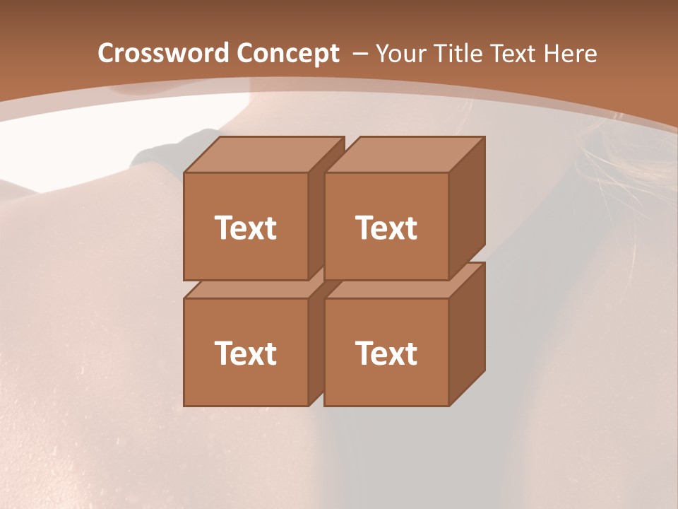 A Woman In A Sports Bra With Her Back Turned To The Camera PowerPoint Template