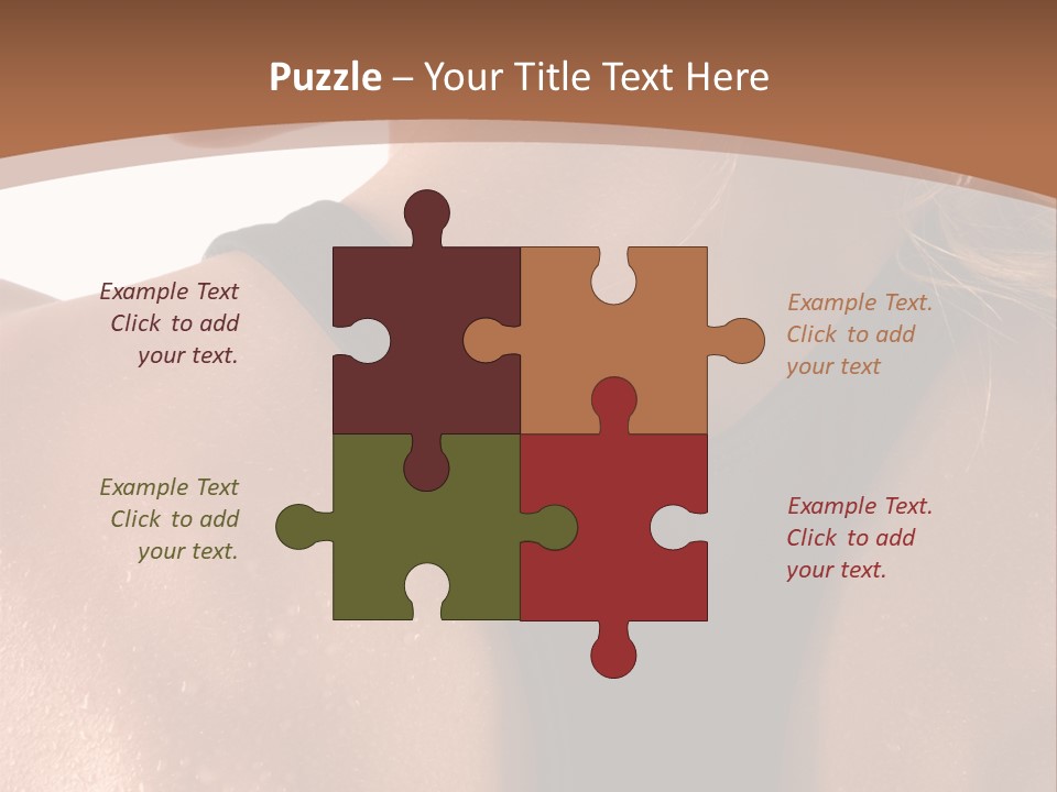 A Woman In A Sports Bra With Her Back Turned To The Camera PowerPoint Template