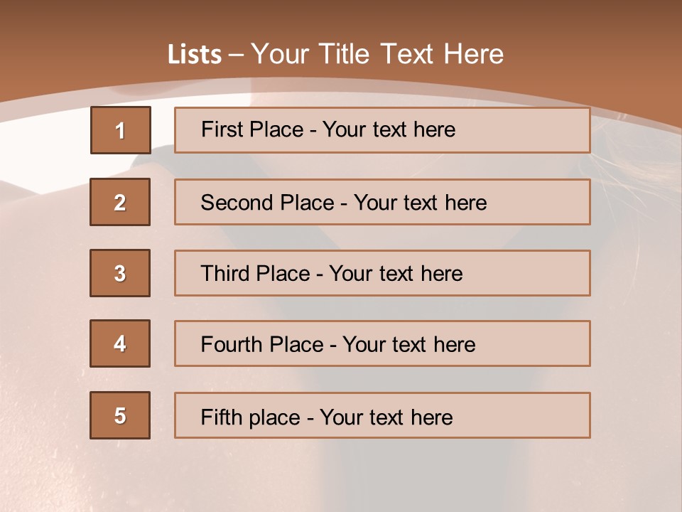 A Woman In A Sports Bra With Her Back Turned To The Camera PowerPoint Template