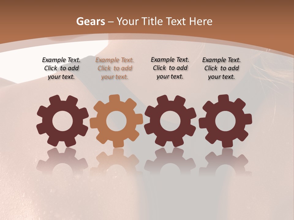 A Woman In A Sports Bra With Her Back Turned To The Camera PowerPoint Template