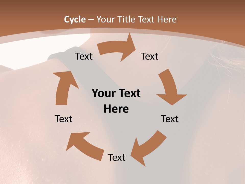 A Woman In A Sports Bra With Her Back Turned To The Camera PowerPoint Template