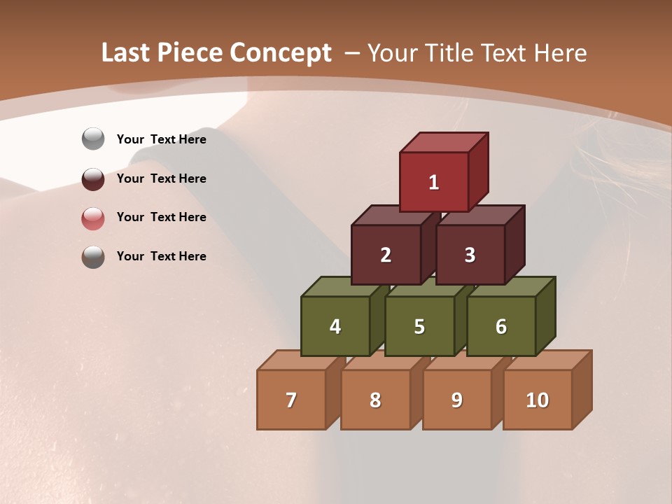 A Woman In A Sports Bra With Her Back Turned To The Camera PowerPoint Template