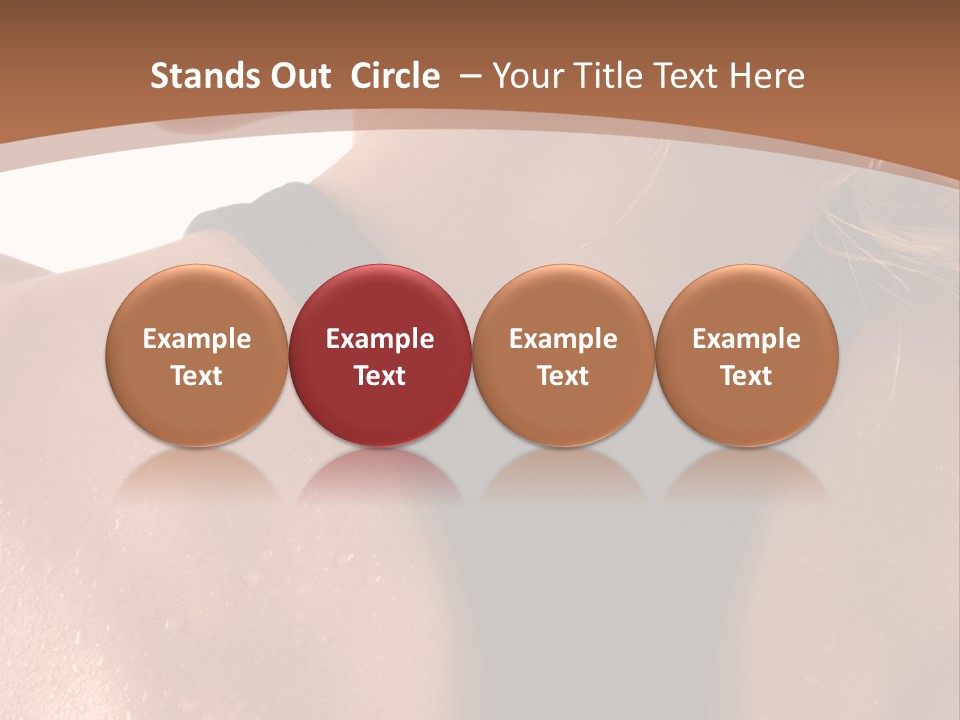 A Woman In A Sports Bra With Her Back Turned To The Camera PowerPoint Template