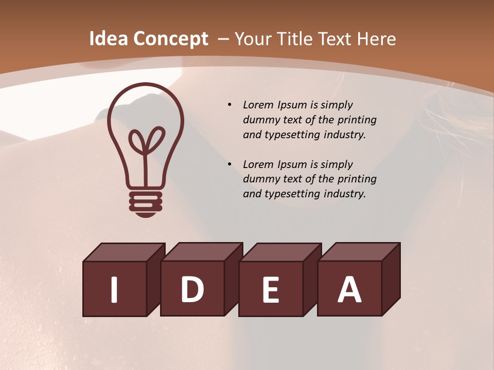 A Woman In A Sports Bra With Her Back Turned To The Camera PowerPoint Template