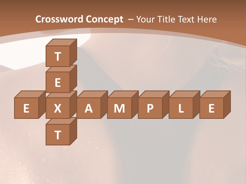 A Woman In A Sports Bra With Her Back Turned To The Camera PowerPoint Template