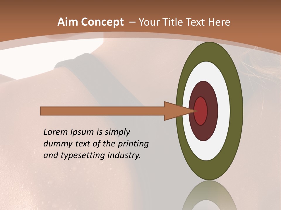 A Woman In A Sports Bra With Her Back Turned To The Camera PowerPoint Template