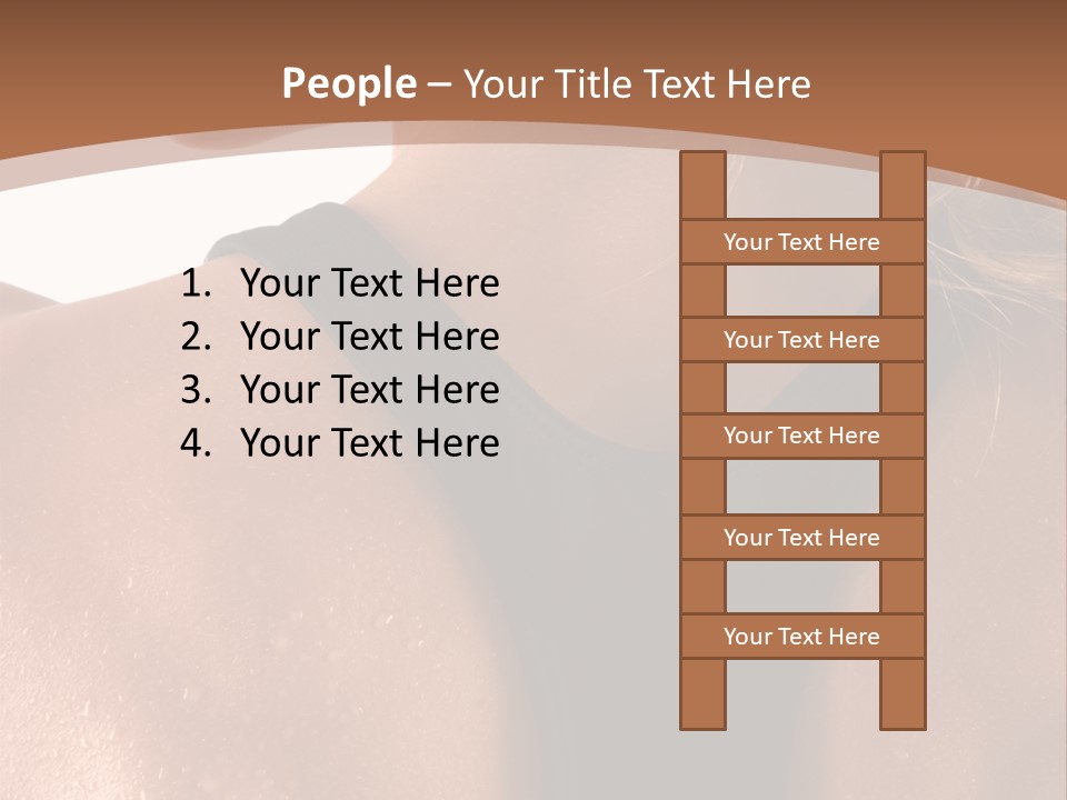 A Woman In A Sports Bra With Her Back Turned To The Camera PowerPoint Template