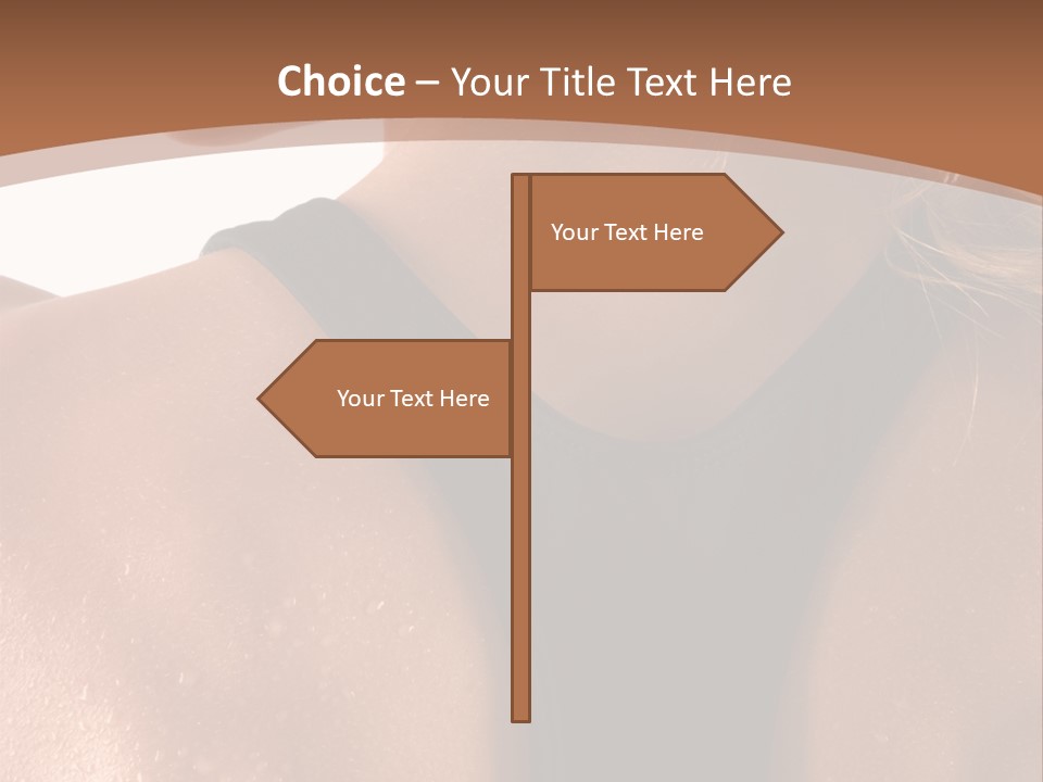 A Woman In A Sports Bra With Her Back Turned To The Camera PowerPoint Template