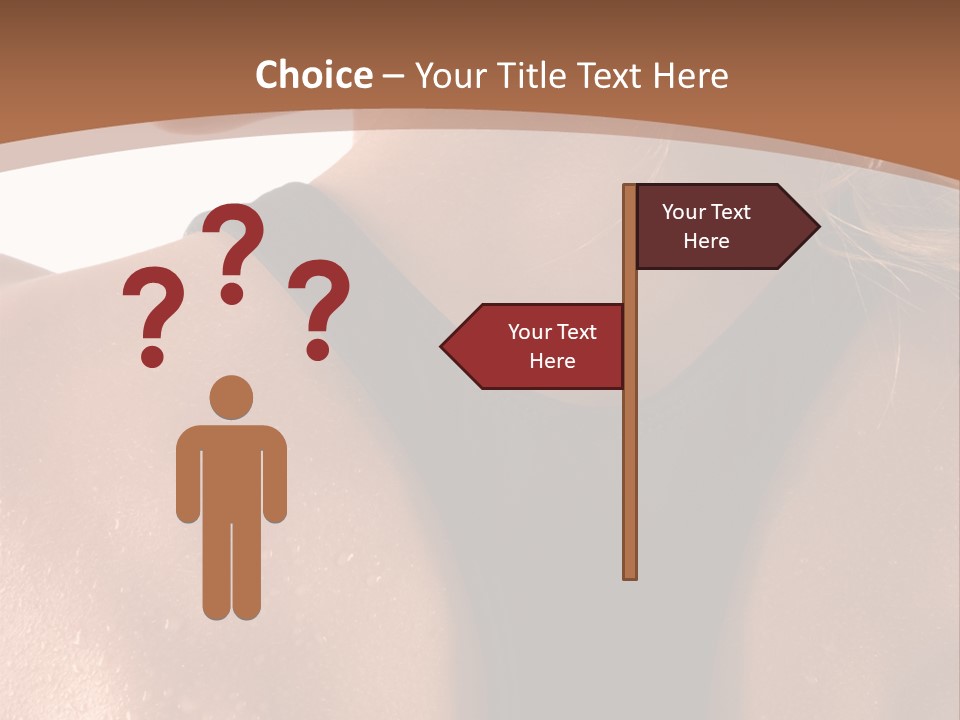 A Woman In A Sports Bra With Her Back Turned To The Camera PowerPoint Template