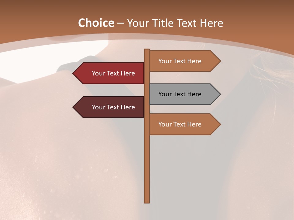 A Woman In A Sports Bra With Her Back Turned To The Camera PowerPoint Template