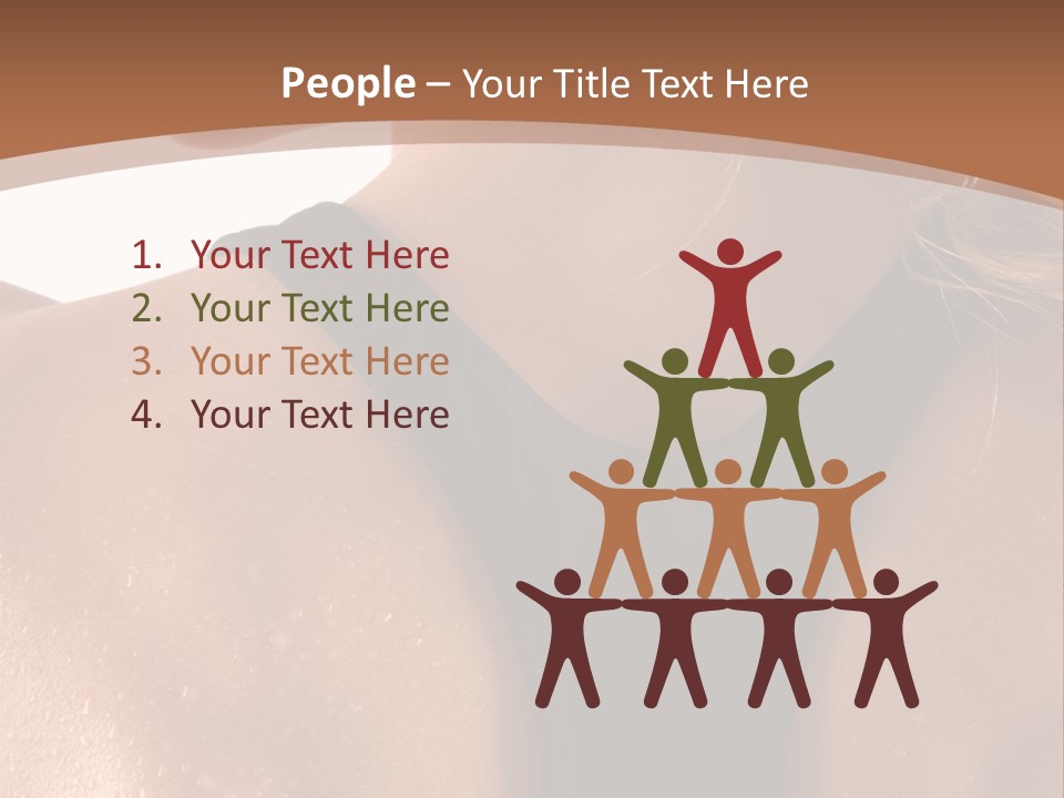 A Woman In A Sports Bra With Her Back Turned To The Camera PowerPoint Template