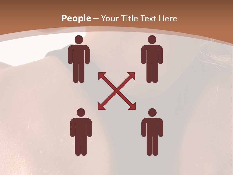 A Woman In A Sports Bra With Her Back Turned To The Camera PowerPoint Template