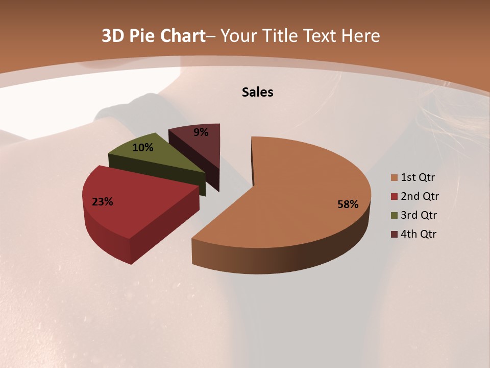 A Woman In A Sports Bra With Her Back Turned To The Camera PowerPoint Template