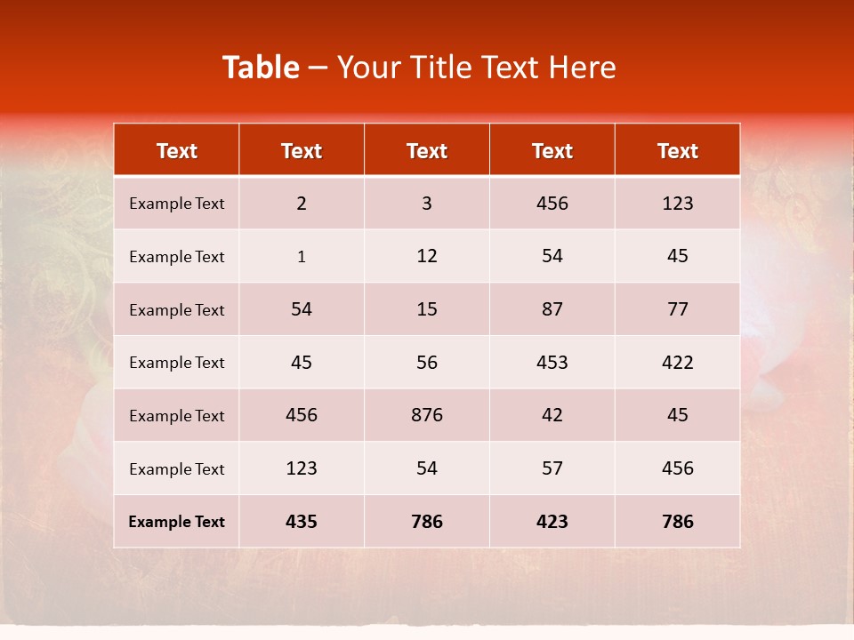 Pink Tulips On Orange Grunge Paper Page Background With Damaged Edges And Rich Texture PowerPoint Template