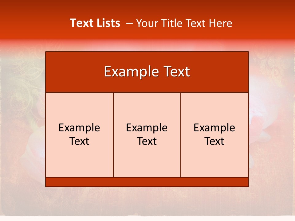 Pink Tulips On Orange Grunge Paper Page Background With Damaged Edges And Rich Texture PowerPoint Template