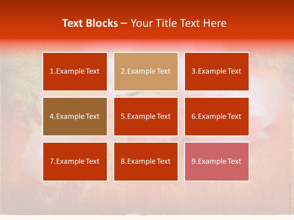 Pink Tulips On Orange Grunge Paper Page Background With Damaged Edges And Rich Texture PowerPoint Template