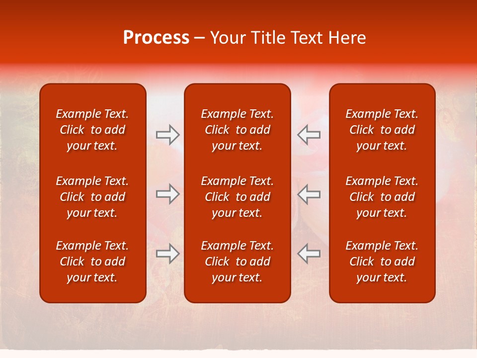 Pink Tulips On Orange Grunge Paper Page Background With Damaged Edges And Rich Texture PowerPoint Template