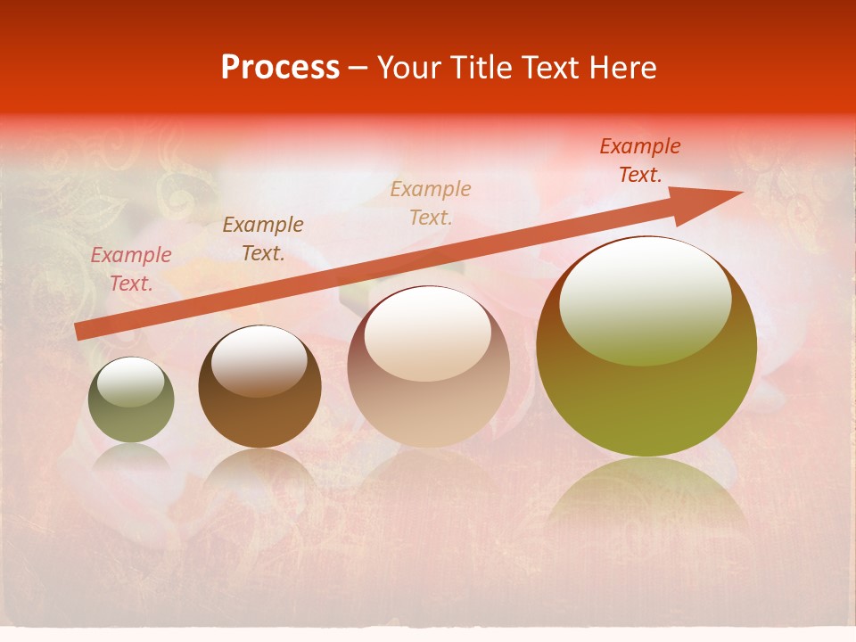 Pink Tulips On Orange Grunge Paper Page Background With Damaged Edges And Rich Texture PowerPoint Template