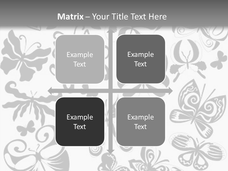 Many Black And White Butterflies - Vector Stock Vector Illustration: PowerPoint Template