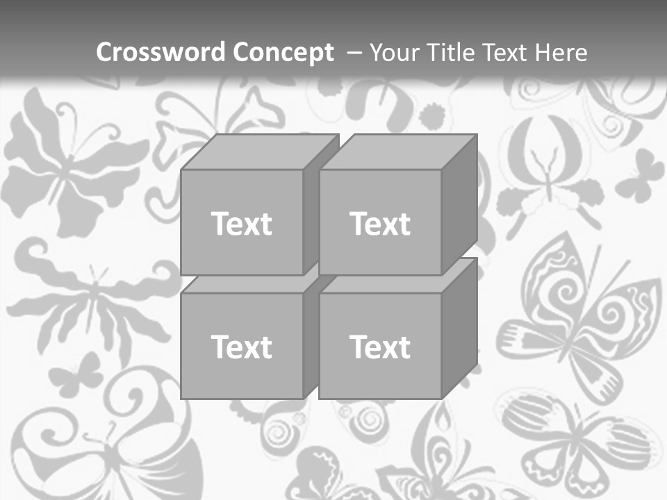 Many Black And White Butterflies - Vector Stock Vector Illustration: PowerPoint Template